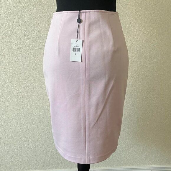 NWT Ava & Aiden Pencil silhouette, solid, pink, classic, knee length size 2 - Picture 2 of 8